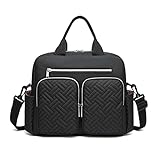 KONO Baby-Wickeltasche, stilvoll, für Mama und Papa, wandelbare Reisetasche mit isolierten Taschen(Schwarz)