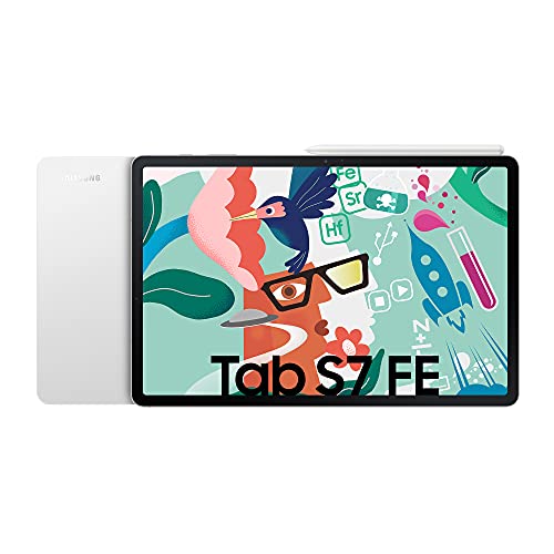 Samsung Galaxy Tab S7 FE, 12,4 Zoll, 64 GB interner Speicher, 4 GB RAM, Wi-Fi, Android Tablet inklusive S pen, Mystic Silver