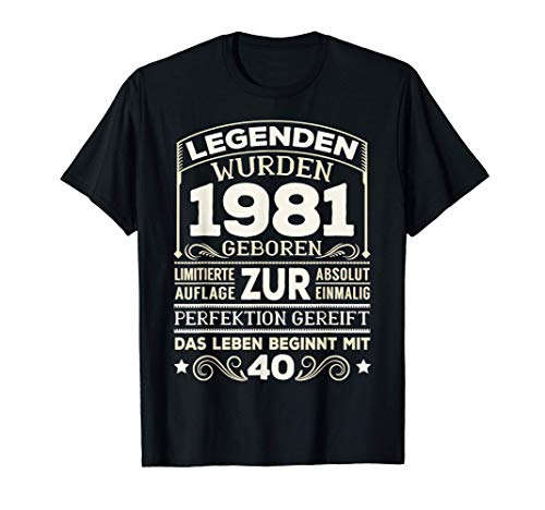 40. Geburtstag 40 Jahre Damen Herren Spruch Lustig Geschenk T-Shirt
