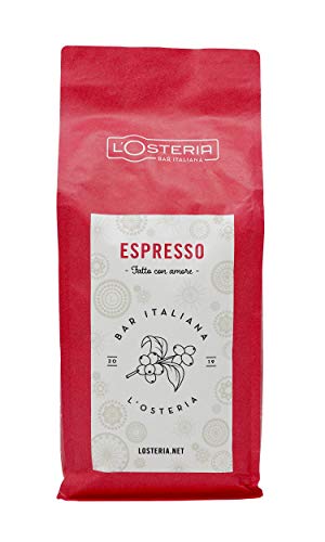 ORIGINAL L'Osteria- Espresso Bohnen, Barista Espresso aus unserem Restaurant, Ganze Kaffeebohnen, Bohnenkaffee in unterschiedlichen Größen (1000) - Losteria Kaffee