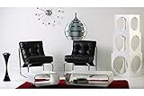 Sessel Lounge Design 70er Jahre weiß schwarz gepolstert Armchair Sessel weiß schwarz