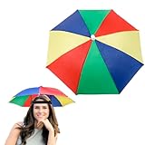 CHLDYCST Regenschirmhut Mini Regenschirmmütze Faltbarer Sonnenschirmhut, Sonnenschutz für Erwachsene & Kinder,perfekt für Karneval | Fasching | Festival | Strand & Outdooraktivitäten