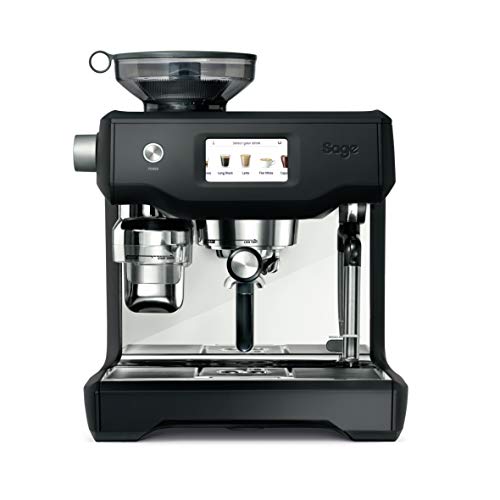 Sage Appliances Barista Touch Espressomaschine und Kaffeemaschine mit Milchaufschäumer, Siebträgermaschine, SES990, Gebürsteter Edelstahl, Matt-schwarz