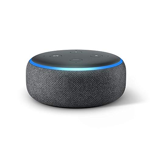 Echo Dot (3. Gen.), Zertifiziert und generalüberholt, Intelligenter Lautsprecher mit Alexa, Anthrazit Stoff