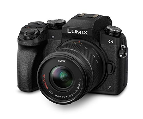 Panasonic LUMIX G DMC-G70KAEGK Systemkamera (16 Megapixel, OLED-Sucher, 7,5 cm OLED Touchscreen, 4K Foto und Video) mit Objektiv H-FS14042E schwarz