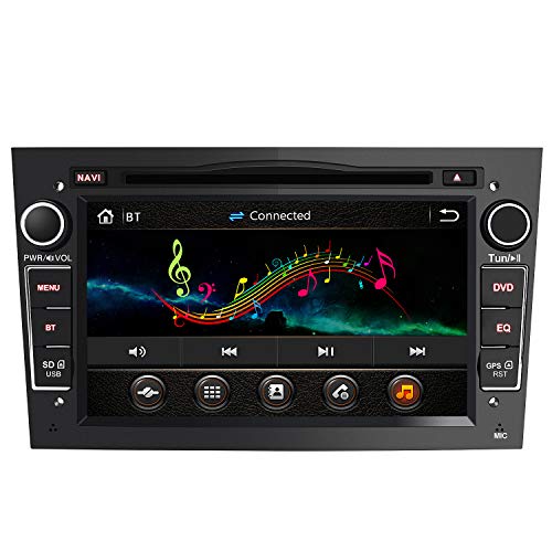 AWESAFE 2-DIN Autoradio mit Navi für Opel, 7 Zoll Touchscreen Radio unterstützt Lenkrad Bedienung USB SD RDS Bluetooth - Schwarz