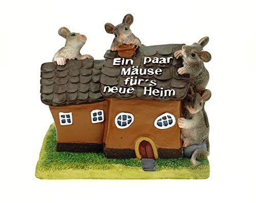Kremers Schatzkiste Spardose ' Für's neue Heim' mit Mäuse Haus Wohnung Kasse Sparschwein
