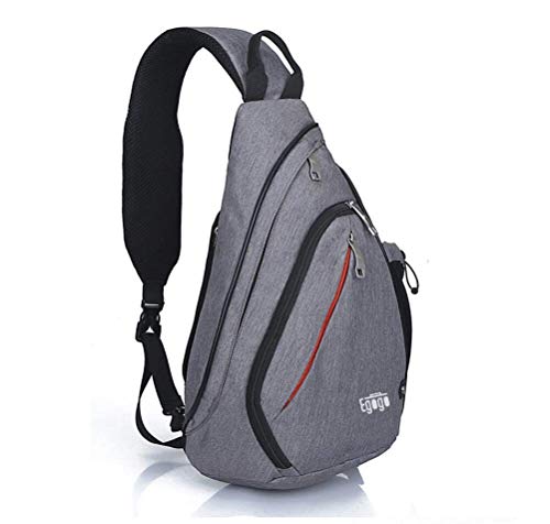 EGOGO Multifunktions Schultertasche Rucksack Crossbody Tasche Sling Tasche Wandern Dackpack ein sollte Schultergurt für Männer und Frauen E300-4 (Dark Grey)