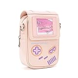 GeekShare Game Girl Umhängetasche Rucksäcke Tasche Geldbörse mit DIY-Kartensteckplatz für Frauen, praktisch, modisch und leicht - Pink [nintendo_switch,linux]