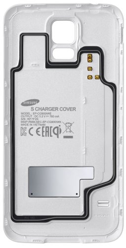 Samsung EP-CG900IWEGWW Akkudeckel zum induktiven (kabellosen) Aufladen für Samsung Galaxy S5 weiß