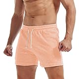 AIMPACT Herren Laufshorts Gym Athletic Shorts 5 Zoll Jogger Shorts, Orange, S
