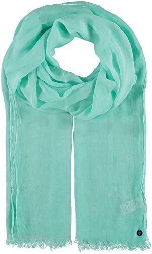 FRAAS Damen-Schal aus 100% Viskose - 100 x 200 cm Größe - Modische einfarbige Stola mit Fransen - Perfekt für den Frühling und Sommer Honest Green