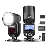 NEEWER Z1-C TTL Blitzgerät Speedlite Rundkopf Blitzlicht für Canon DSLR Kameras, 76Ws 2,4G 1/8000s HSS, 10 Stufen LED Einstelllampe, Speedlight mit 2600mAh Lithium Akku, Recycling in 1,5s Blitz