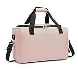 KONO Reisetasche für Damen und Herren Klein Handgepäck 40x20x25 Handgepäck Tasche für Flugzeug Reisegepäck Gepäck Weekender mit Schultergurt (Rosa)