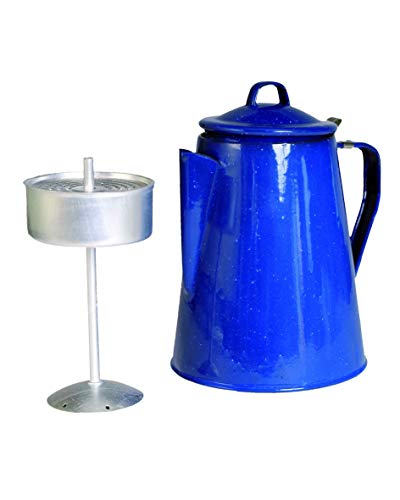 Mil-Tec Unisex – Erwachsene Emaille M.Percolator Kaffeekanne, Blau, Einheitsgröße