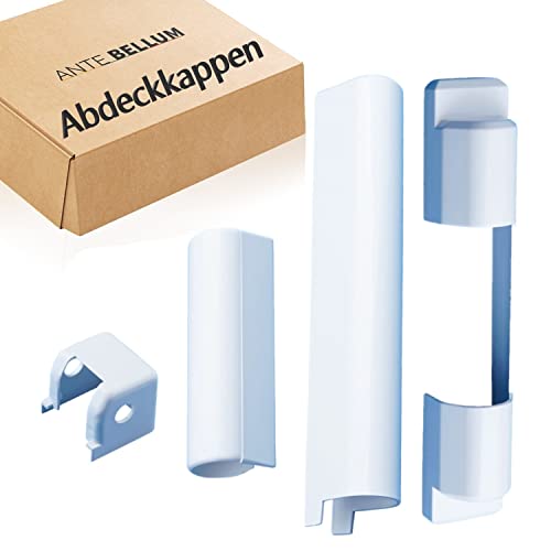 Siegenia SI Aubi A300: Satz PVC-Scharnierabdeckungen für Kunststofffenster und PVC-Balkontüren, weiß (EK001, EK211, LK006, LK330) (1 Satz)