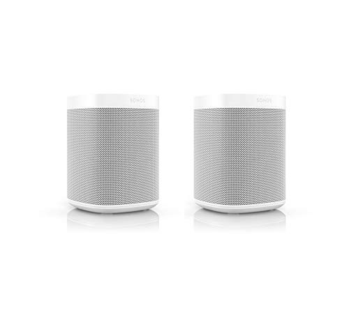 Sonos One SL Smart Speaker | 2-Raum-Set weiß (Kraftvoller Sound, WLAN Streaming mit Multiroom und App Steuerung sowie AirPlay2) - Zwei Speaker für unbegrenztes Musikstreaming