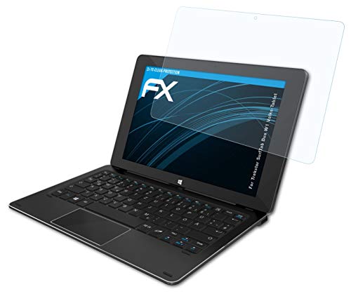 atFolix Schutzfolie kompatibel mit Trekstor SurfTab Duo W1 Volks-Tablet Folie, ultraklare FX Displayschutzfolie (2X)