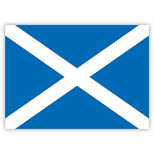 10 x Aufkleber Schottland-Flagge ('Saltire Cross'-Fahne), 7,4 x 5,2 cm für innen und außen