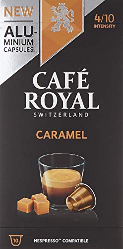 Café Royal Caramel Flavoured Edition 50 Nespresso, kompatible Kapseln aus Aluminium - Intensität 4/10 - 50 Kaffeekapseln (5 x 10 Pack) - UTZ - Kompatibel mit Nespresso®* Kaffeemaschinen