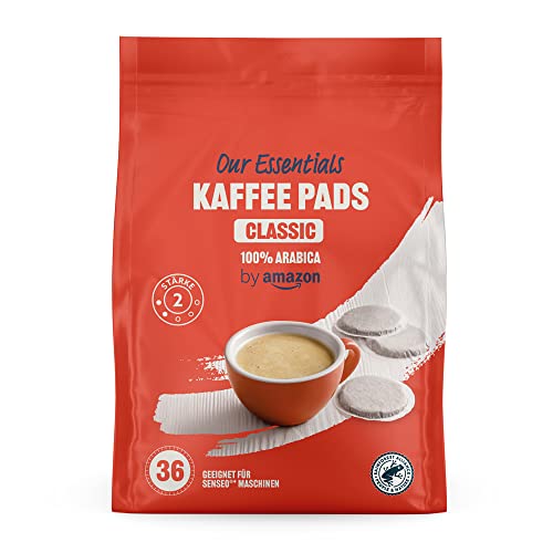 by Amazon Kaffeepads Classic 100% Arabica, Geeignet für Senseo Maschinen, 36 Pads