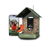 Camojojo Hibird Vogelhaus mit Kamera AI Funktion, Vogelfutterspender Kamera mit 32MP Bildqualität & 4K Video, 10000mAh Eingebaute Akku, Vollfarb-Nachtsicht, 32G-Speicherkarte, 2.4/5 GHz WiFi