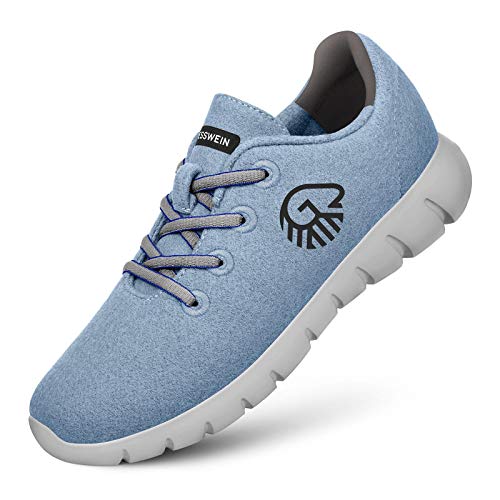 GIESSWEIN Merino Runners Women - Atmungsaktive Sneaker aus Merino Wool 3D Stretch, Leichte Damen Freizeit Schuhe mit Wechsel-Fußbett