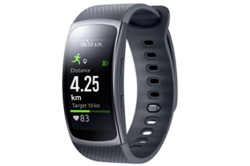 Samsung Gear Fit 2 Smartwatch mit Pulssensor und Benachrichtigungen - Schwarz(L)