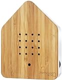 RELAXOUND ORIGINAL Zwitscherbox 'Bamboo' – Moderne Vogelgezwitscher Box mit Vollholzfront – Entspannender Vogelgesang – Bewegungsmelder mit Sound – Naturgeräusche Soundbox
