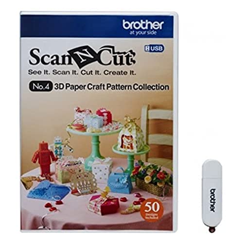 Brother ScanNCut CAUSB4 No. 4 3D Paper Craft Pattern Collection (USB Stick), Divers, 1