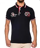 CARISMA Herren Polo-Shirt mit Stickerei, Black, XL