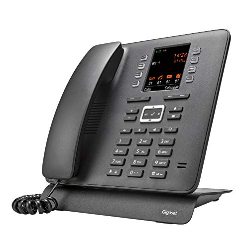 Gigaset T480HX, Tischtelefon zum schnurlosen Anschluss an DECT-Basis oder Router, großes Farbdisplay, Datenaustausch über Bluetooth & Micro-USB, großes Telefonbuch, schwarz
