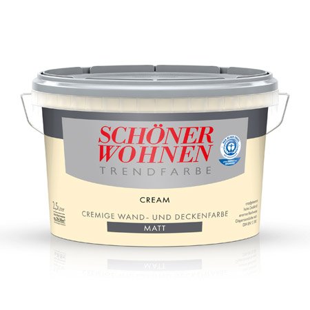 Schöner Wohnen Trend Wandfarbe matt Cream 2,5L