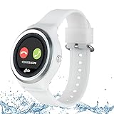 Spotter Kinder Smartwatch mit GPS Tracker Kinder Weiß Prepaid SIM Karte für Smart Watch Kinder Wasserdicht IP67