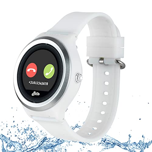 Spotter Kinder Smartwatch mit GPS Tracker Kinder Weiß Prepaid SIM Karte für Smart Watch Kinder Wasserdicht IP67