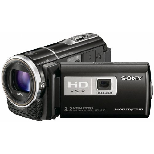 Sony HDR-PJ10E Full HD Camcorder (30-fach optischer Zoom, 16 GB interner Speicher, 7,6 cm (3.0 Zoll) Display, bildstabilisiert) mit integriertem Projektor schwarz