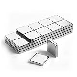 NeoMagNova® Neodym Magnet Extra Stark - N42, 10 x 10 x 2mm Quadrat Kraftmagnete - Für Pinnwand, Magnetische Weiße Tafel, Basteln und Experimentieren, Fotos, Gewürzdosen und mehr - Set mit 40 Stück