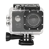 Wasserdichte ACtion Kamera, Fhd 1080P 720P Auflösung 30FPS 2,0 Zoll HD Farbbildschirm Unterwasser Sportkamera, 6 Lagige Optische Glaslinse 140° Weitwinkel für Fahrräder und Autos