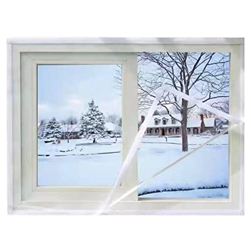 Fensterisolierset, Balkonversiegelung, weiche Glasplane, Schallschutz-Transparentfolie, Wiederverwendbare Fensterfolie für den Winter, hält Kälte fern (Color : Clear, Size : 1.99