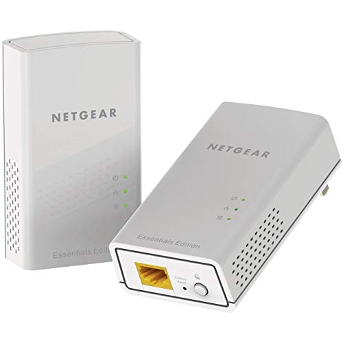 NETGEAR PL1000 PowerLINE Set (2x Adapter mit je einem GB-LAN-Port, Geschwindigkeit bis zu 1000 MBit/s, WiFi PowerLAN Set für Internet über de Steckdose, Plug-and-Play, PLC Netzwerkadapter)