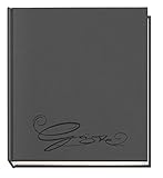 Veloflex 5420082 - Gästebuch Classic mit Prägung Gäste, 144 Seiten Weißes Blanko Papier, 205 x 240 mm, grau, Dunkelgrau