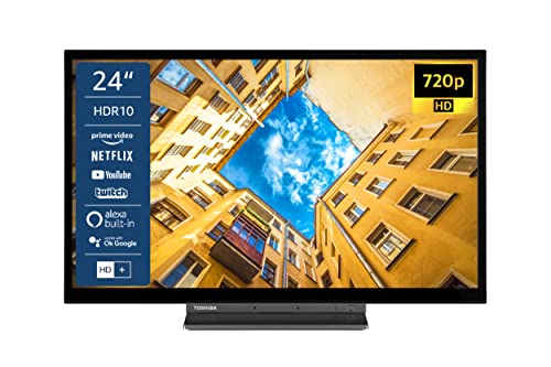 Toshiba 24WK3C63DAY 24 Zoll Fernseher/Smart TV (HD-ready, HDR, LED, Triple-Tuner, Bluetooth, WLAN, Alexa Built-In) - 6 Monate HD+ inklusive [2022]