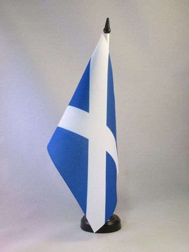 AZ FLAG TISCHFLAGGE SCHOTTLAND 21x14cm - Schottische TISCHFAHNE 14 x 21 cm - flaggen