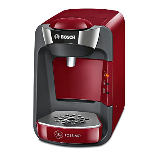 Tassimo Suny Kapselmaschine TAS3203 Kaffeemaschine by Bosch, über 70 Getränke, vollautomatisch, geeignet für alle Tassen, nahezu keine Aufheizzeit, 1300 W, rot/anthrazit