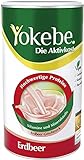Yokebe - Die Aktivkost - Erdbeer - Diätshake zur Gewichtsabnahme - glutenfrei, laktosefrei und vegan - Diät-Drink mit Proteinen - 500 g = 12 Portionen