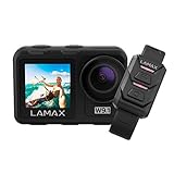 LAMAX W9.1 REAL 4K 60fps Action Cam mit Stabilisierung, Unterwasserkamera, Camcorder mit Dual Display und 21 Zubehörteilen, Wi-Fi, Zeitlupe.