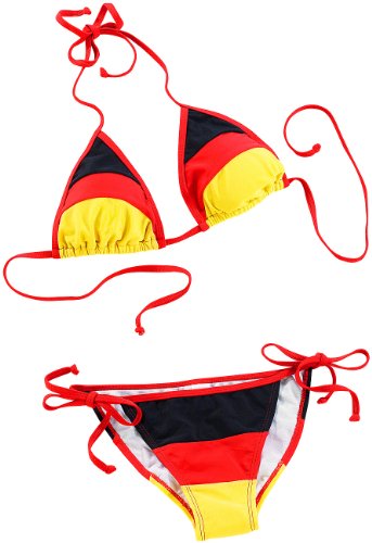 Speeron Deutschland Fan-Sets: Bikini im schwarz-rot-goldenen Deutschland-Design, Gr. M