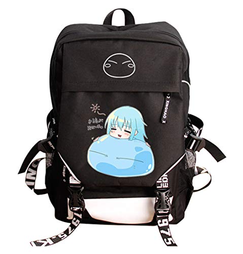 WANHONGYUE That Time I Got Reincarnated as a Slime Anime Cosplay Rucksack Schultasche Laptop Backpack mit USB-Ladeanschluss Schwarz / 10