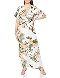 Yumi Damen tropischem Pastelldruck Kleid, Cremefarben (Creme 19), 34