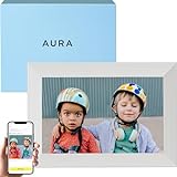 Aura Carver Intelligenter digitaler Bilderrahmen 10,1 Zoll HD WLAN Cloud Digitaler Fotorahmen, Kostenloser unbegrenzter Speicherplatz, Fotos von überall aus senden – Sea Salt